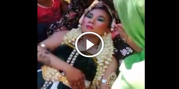 Heboh Video Pengantin Wanita Mendadak Viral Setelah Kerasukan Nyi Roro Kidul 
