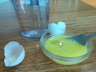 Dinner in the Life of a Dad—The BEST Low-Carb Bread Ever!!! picture of water and egg
