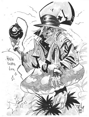 Here's a Mad Hatter piece I just rocked for longtime fanfriend 