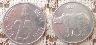 25 paise rhino 1998