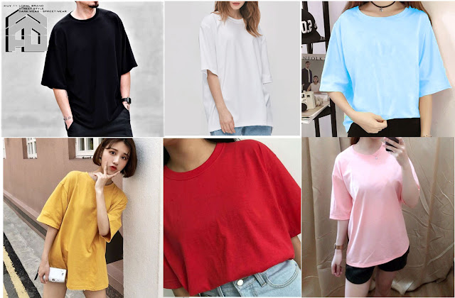 áo thun tay lỡ 100 % cotton free size đủ màu giá sỉ