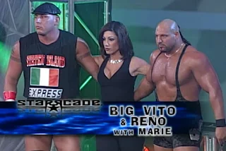 WCW Starrcade 2000 - Big Vito & Reno (w/ Marie) faced Kronik