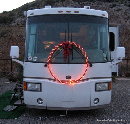 Scoopy dressed for Christmas.