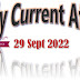 29 September Current Affairs in Hindi