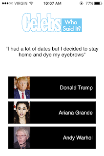 Donald Trump, Ariana Grander, Andy Warhol