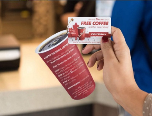 Tim Hortons National Coffee Day Free Tim Cards