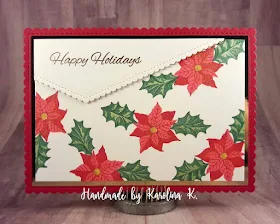Sunny Studio Stamps: Christmas Trimmings Petite Poinsettias Customer Card by Karolina Kucharski