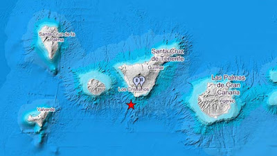 Terremoto sentido  Sur Tenerife , magnitud 4 grados