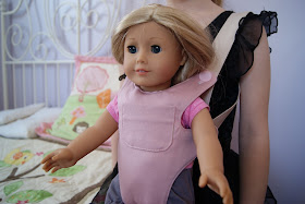 18-inch doll carrier by nest full of eggs