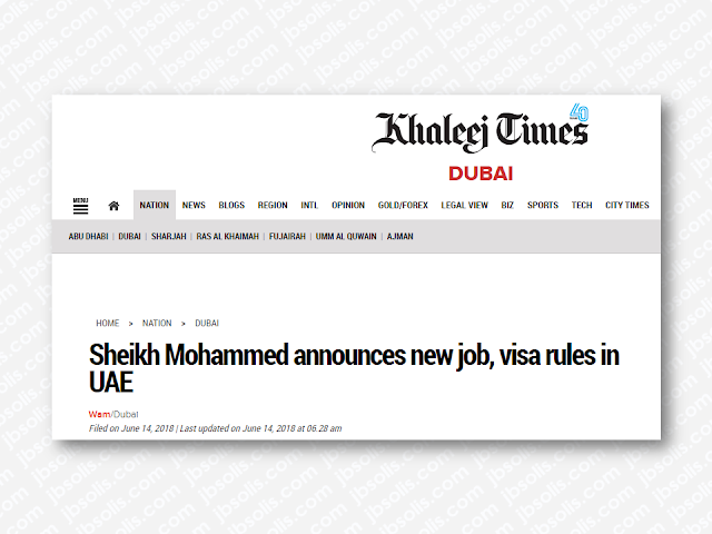 The United Arab Emirates is home to thousands of overseas Filipino workers (OFW) deployed in different sectors. The new rules about labor and visa approved by the cabinet of the present administration of the Gulf state may affect the lives of the OFWs working there.  The Cabinet, chaired by His Highness Sheikh Mohammed bin Rashid Al Maktoum, Vice President and Prime Minister of the UAE and Ruler of Dubai, has adopted strategic decisions with regards to foreign workers' insurance in the private sector, as well as a legislative package of visa facilitation.  Advertisement       Sponsored Links      A new insurance scheme for workers' guarantees has been introduced. The previous mandatory deposit of Dh3,000 per worker is now replaced by a new insurance that cost only Dh60 annually per worker.  The newly created scheme secures workers' rights in the private sector and reduces the burdens on employers. It allows businesses to recover approximately Dh14 billion, representing the value of current guarantees paid by employers, which will enable them to further invest in the development of their business. The system also enhances the ease of doing business in the UAE, which effectively contributes to market prosperity and growth.   The new system aims to achieve a wider coverage of the rights and entitlements for the workers. The value of the insurance policy in the new system is AED 60 per year for each worker and covers the workers' entitlements in terms of end of service benefits, vacation allowance, overtime allowance, unpaid wages, worker's return ticket and cases of work injury, in which the insurance coverage amounts to Dh20,000 per worker.  The Cabinet also adopted a number of visa facilitation for visitors, residents, families, and people overstaying their visa to cater to a wider segment of the society. The Cabinet approved a new legislative package, including a review of the current residency system to allow a two-year extension of the residency period for the dependents of their parents after finishing their university studies.    A new decision has also been approved to exempt transit passengers from all entry fees for the first 48 hours. Transit visa can be extended for up to 96 hours for a fee of only Dh50. Obtaining transit visa will be facilitated by a number of the express counter at the passport-control hall across UAE airports.   In the same context, the Cabinet adopted a decision to grant people overstaying their visa a chance to leave the country voluntarily without a "no entry" passport stamp. A new 6-month visa will be introduced for job seekers who overstayed their visa but wish to work in the country. The temporary visa enhances the UAE's position as a land of opportunities and a destination for talents and professionals.   As for Individuals who entered the UAE illegally, they will have the chance to leave voluntarily with a "no entry" stamp for two years given that they provide a valid return ticket.     Equally, in a step aimed at simplifying the process and easing the financial burden on individuals wishing to adjust or renew their visa, they can now do so for a fee without having to leave and re-enter the country.   On the other hand, the Cabinet adopted a resolution on empowering "People of Determination" and enabling them to access the job market. The resolution provides them with the necessary support to obtain equal employment opportunities in various sectors in line with the Government's social development programs for all segments of the society.       READ MORE: Can A Family Of Five Survive With P10K Income In A Month?    How Filipinos Can Get Free Oman Visa?    Do You Know The Effects Of Too Much Bad News To Your Body?    Authorized Travel Agency To Process Temporary Visa Bound to South Korea    Who Can Skip Online Appointment And Use The DFA Courtesy Lane For Passport Processing?