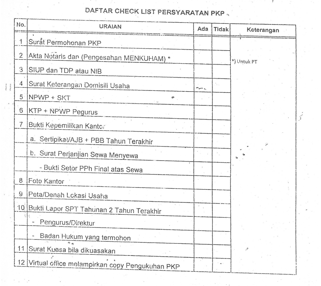 Persyaratan Pengukuhan Pengusaha Kena Pajak Pkp Kantor Konsultan Pajak Dan Kuasa Hukum Pajak