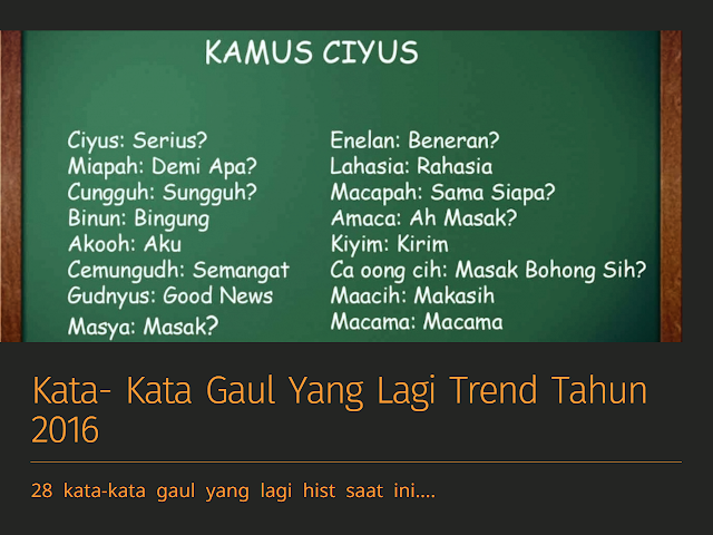  Kata  Kata  Gaul  Yang Lagi Trend Tahun 2019 Media SIB