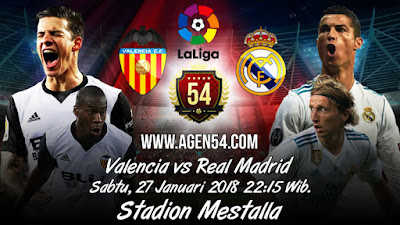 Prediksi Bola Jitu Valencia vs Real Madrid 27 Januari 2018