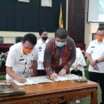 Sekda Hadiri Acara Penandatanganan Addendum Kerjasama dan Monev Jamkesda Lampung