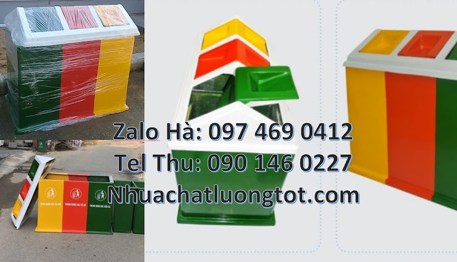 Thùng rác bập bênh, Thùng rác nhựa duy tân, thùng rác 3 ngăn, thùng rác 60 lít 1 551966dc2d9cf4c2ad8d19