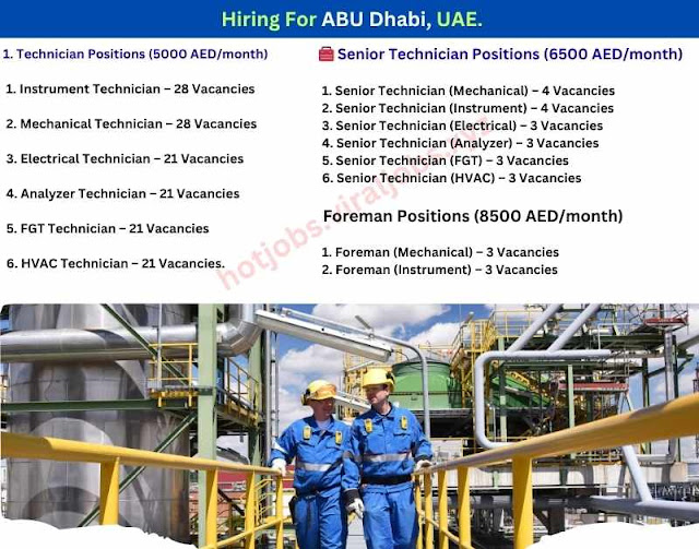 Hiring For ABU Dhabi, UAE.