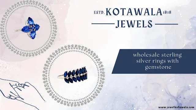 Wholesale Sterling Silver Rings with Gemstones | kotawala jewels
