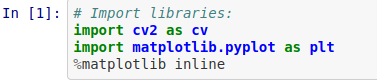 import cv2 as cv and import matplotlib.pyplot as plt