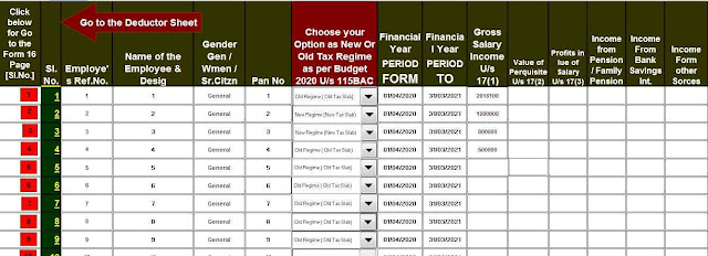 Income Tax Salary Structure including Income Tax Sections