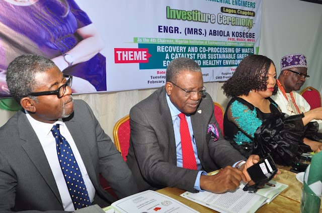 EXCLUSIVE PHOTOS FROM INVESTITURE CEREMONY FOR ENGR. (MRS) ABIOLA KOSEGBE AS CHAIRMAN NIG. INST. OF ENV ENGRS, LAGOS CHAPTER