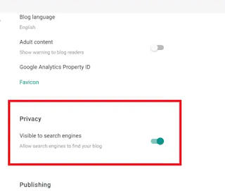 How to enable search engine visibility