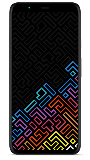 BKACL AND COLORFUL PATTERN WALLPAPER FOR PHONE 4K