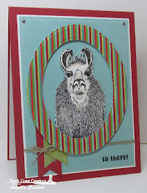 NCC Llama Tell You, NCC Sweet Shoppe Paper Collection, ODBD Custom Double Stitched Pennant Flags Dies, ODBD Custom Double Stitched Rectangles Dies, ODBD Custom Double Stitched Ovals Dies, Card Designer Angie Crockett