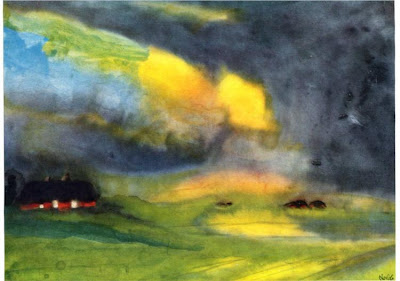  Emil Nolde - Colored sky above the marais., c.1940 