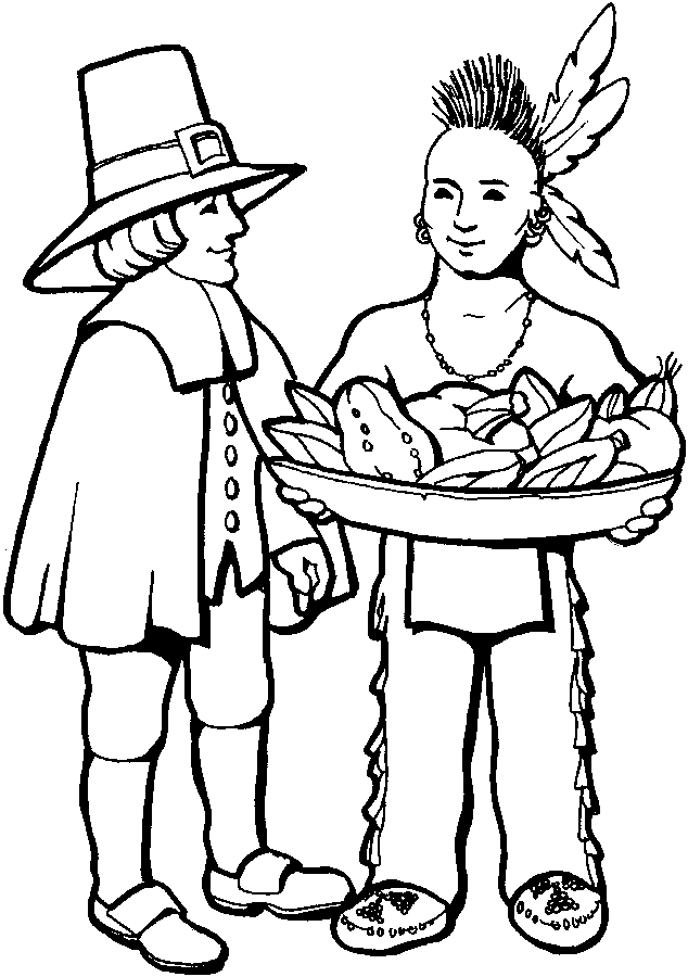 Pilgrim Coloring Page 1