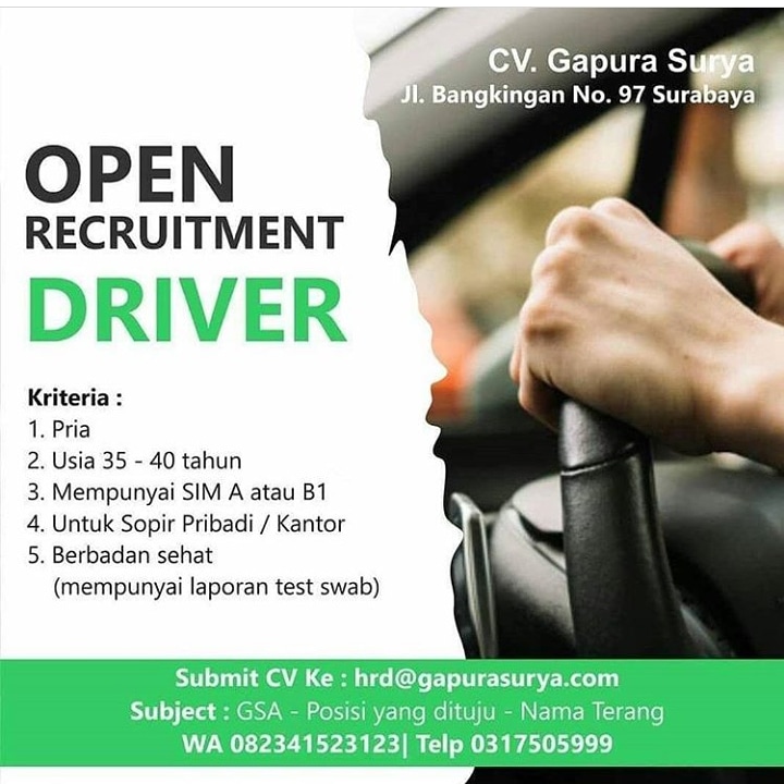 Lowongan Driver Cv Gapura Surya Surabaya Info Lowongan Kerja