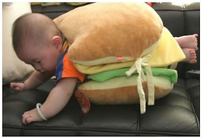 Cute Hamburger Baby Photo