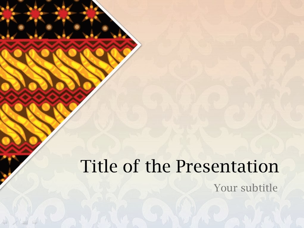 Batik Indonesia Powerpoint Templates - 4 Presentation