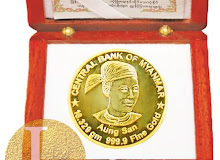 Myanmar issued Aung San gold coin