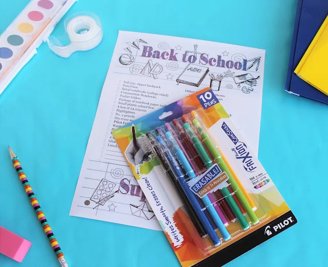 Printable Back to School Supply List Adult Coloring Page #shop #PowerToThePen #MyGo2Pen