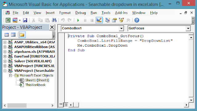 How to create a searchable drop-down in Excel in 5 minutes