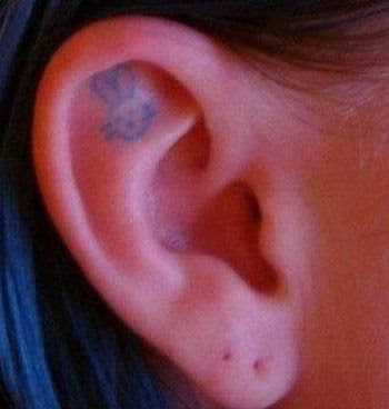behind ear tattoos. Tattoo Stars Behind Ear Ear