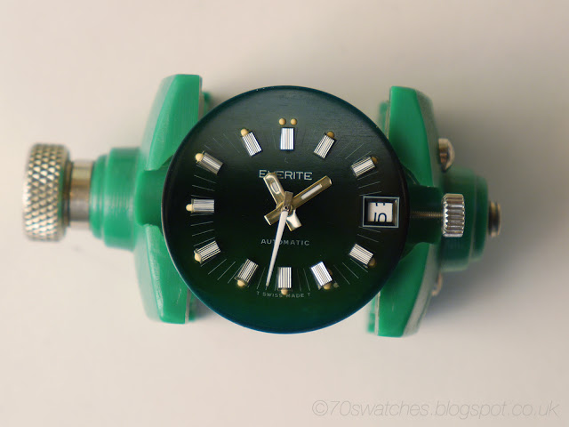 Servicing an Beautiful and Funky Retro 70s Everite With Amazing Green Dial - FHF 905 