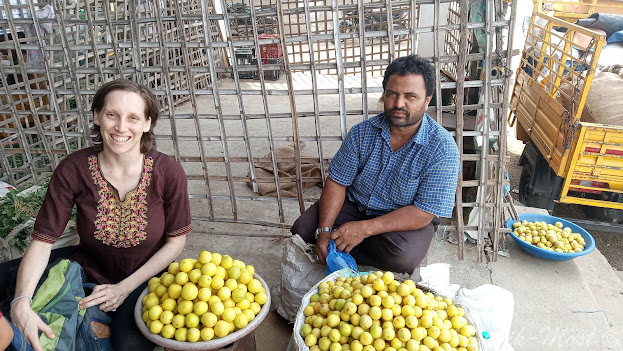 Lemon seller in the market from whom we bought lemons