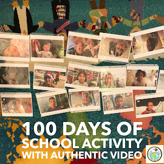 100 Days of School Activity with Authentic Video Screenshots