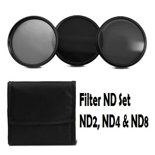 Lensa Filter Set ND2, ND4 dan ND8 Paket Dompet.
