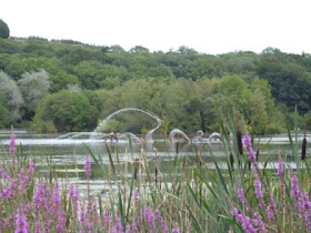 Welsh Dragon in the lake at Llandrindod Wells, Wales