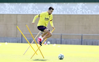 Fc Barcelona First team return to the training after two months of lockdown (pics)