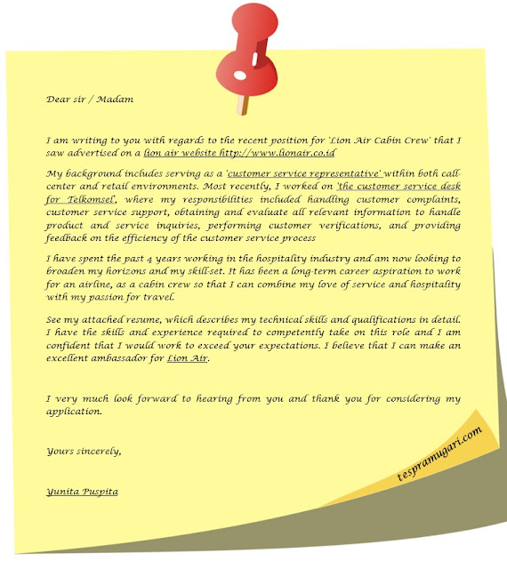 Cabin Crew Cover Letter