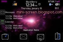 Purple Nebula Free Theme for BlackBerry 9000 Bold