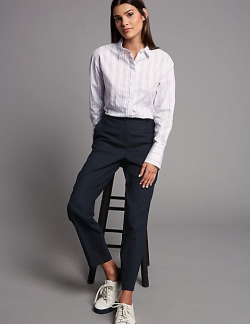 marks and spencer slim leg trousers