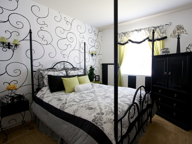 Cool and Beauty With Flower Bedroom Wall Stencils