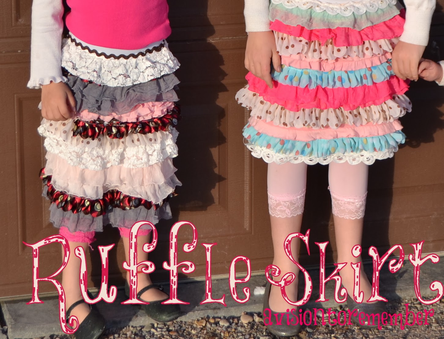 A Vision to Remember All Things Handmade Blog: Ruffle Trim Girl Skirts