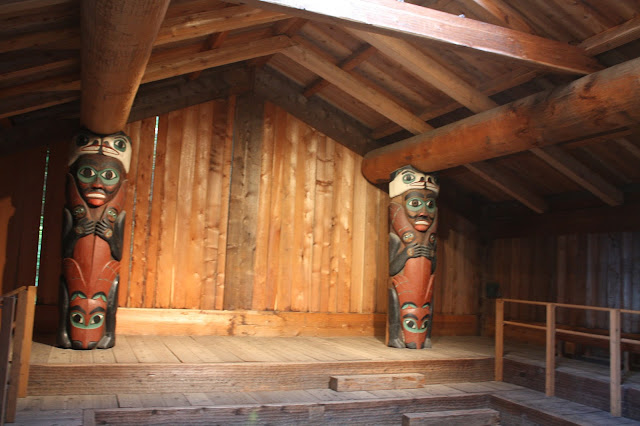 Replica clan house at Totem Bight in Ketchikan, Alaska