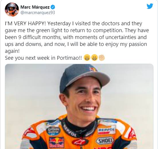 Marc Marquez Dikabarkan akan Balapan Di GP Portugal 2021 ? Wah Berita Panas!