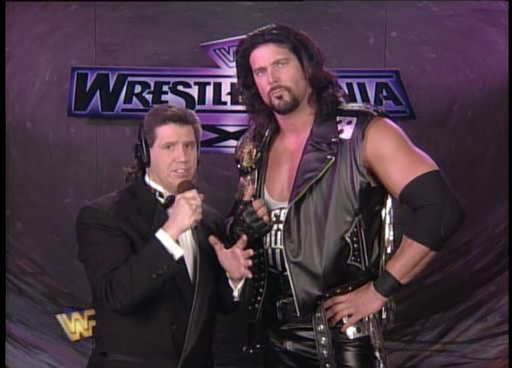 WWF / WWE: Wrestlemania 11 - Todd Pettengill talks to WWF Champion Diesel about his title defence against Shawn Michaels